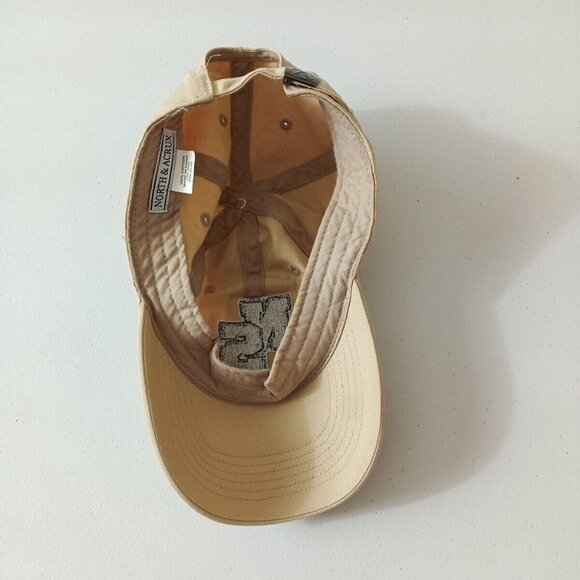 NORTH & ACRUX Embroidered Baseball Cap Hat One Size Men Activewear Gym Tan - Picture 8 of 8